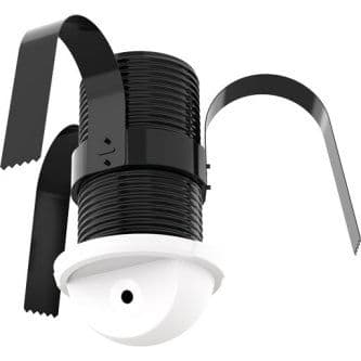 This discreet accessory enables Axis F1025 Sensor Unit to be easily mounted in the ceiling for overviews of a room or entrance. The accessory is designed so that the sensor unit is tilted to follow the surface of the ceiling. Axis F1025 Sensor Unit has a field of view of 92     degree horizontally and 45 degree vertically. When mounted in a ceiling  with a height of 3 meters, the sensor unit will provide a floor-to-ceiling view  3 meters away from the sensor unit. The accessory     is repaintable to make it easier for the unit to blend in with the environment. The diameter of the visible part is 54 mm.