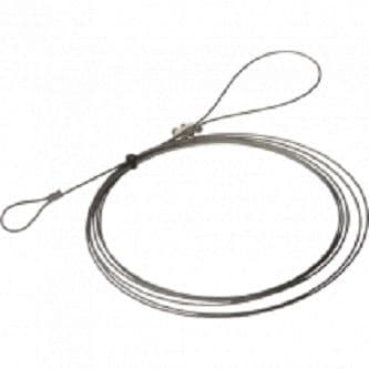 Camera Safety Wire, Long, 3 Meter Length, Stainless Steel, With Fixed/Adjustable Loop, For PTZ/Fixed Dome Camera, 5 each per Pack