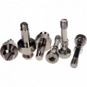 Screw kit for installing Axis P5514-E or P5515-E with either Axis T91L61  or Axis T91G61 Wall Mounts. Single-pack includes 3x bayonet screws, 3x securing screws, 3x springs and an installation guide.