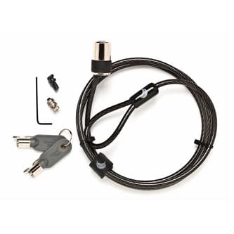 SPACEPOLE CLICKSAFE STRAIGHT CABLE SINGLE LOCK, 1.5M LENGTH FOR LOCKING A SCREEN OR PAYMENT DEVICE TO A COUNTER