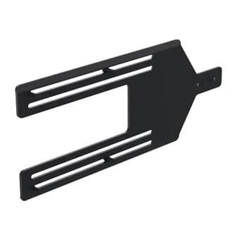 SPACEPOLE KIOSK STRAIGHT PAYMENT BRACKET FOR 15'-22" IN POTRAIT ORIENTATION, COMPATIBLE WITH MCASES, MULTICLIP AND MULTIGRIP PLATES, BLACK