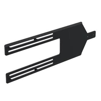 SPACEPOLE KIOSK STRAIGHT PAYMENT BRACKET FOR 15'-22" IN LANDSCAPE ORIENTATION, COMPATIBLE WITH MCASES, MULTICLIP AND MULTIGRIP PLATES, BLACK