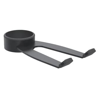SPACEPOLE UNIVERSAL HAND SCANNER MOUNT WITH LOCK RING, COMPATIBLE WITH SP2 POLES, BLACK