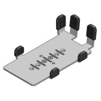 SPACEPOLE MULTIGRIP PLATE FOR VERIFONE P200 & P400, NO HANDLE, BLACK, COMPATIBLE WITH DURATILT, STACK AND KIOSK STRAIGHT BRACKET PAYMENT MOUNTS