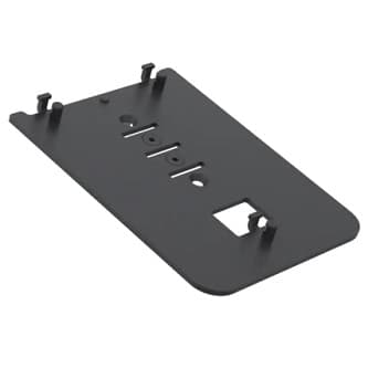 SPACEPOLE MULTIGRIP PLATE FOR VERIFONE M400, M424, M440, NO HANDLE, BLACK, COMPATIBLE WITH DURATILT, STACK AND KIOSK STRAIGHT BRACKET PAYMENT MOUNTS
