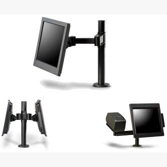 SPACEPOLE MULTIGRIP PLATE FOR WISEPOS E TERMINAL, NO HANDLE, BLACK, COMPATIBLE WITH DURATILT, STACK AND KIOSK STRAIGHT BRACKET PAYMENT MOUNTS
