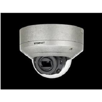 Wisenet X powered by Wisenet 5 network IR stainless steel dome camera, 2MP, Full HD(1080p) 60fps, motorized vari-focal lens 4.3x (2.8 12mm) (119.5/27.9 degrees, triple codec H.265/H.264/MJPEG with WiseStream II technology, 150dB WDR, USB port for easy installation, advanced video analytics and sound classification, high powered IR LEDs range of 164', true D/N, dual SD card, hallway view, HLC, defog detection, DIS, 12VDC/24VAC/PoE, IP67, IK10, Nema 4X, IP6K9K, -40C/+55C (-40F/+131F)