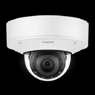 Wisenet X-plus series network IR vandal outdoor camera, 6MP   30fps, motorized vari-focal lens 3x (2.8 8.4mm), triple codec H.265/H.264/MJPEG  with WiseStreamII technology, 150dB WDR, USB and CVBS port for easy installation, advanced video analytics, sound classification and business analytics, high powered IR LEDs range of 131.23', shock detection, audio playback, true D/N, dual SD cards slots, hallway view, HLC, defog detection, DIS (Gyro), 12VDC/24VAC/PoE, IP67/IP66/IP6K9K, IK10, Nema 4X,