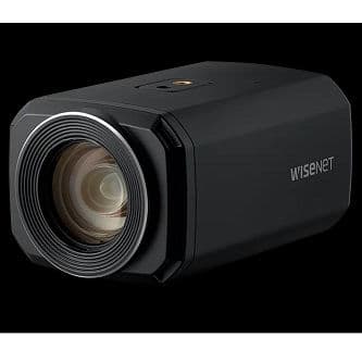 Wisenet X powered by Wisenet 5 network zoom box camera, 2MP, Full HD(1080p) @60fps, 32X optical zoom lens (4.44mm ~ 142.6mm) (61.8 ~ 2.19 ), triple codec H.265/H.264/MJPEG with WiseStream II technology, 150dB WDR, USB port for easy installation, SFP slot, advanced video analytics and sound classification, true D/N, dual SD card, HLC, defog detection, DIS(Gyro), 12VDC/PoE