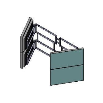Video Wall Mount Swing Out Door - Open each door individually for full access to back of monitor. With X,Y,Z Axis adjustments for each corner. Made with heavy gage steel. Weight and max load vary by monitor size & configuration