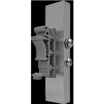 Universal DIN-Rail mount adapter kit that allow the Hanwha product to be mounted on the adaptor in a vertical axis configuration