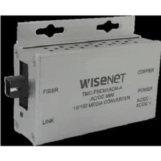 Hardened mini media fiber converter (A),100mbps, ST connector, multi-mode, 1 fiber , power supply included (not hardened), TMC-FSTM1-B required to work as a pair