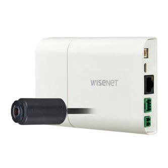 Wisenet X powered by Wisenet 5 network ATM camera, 2MP, Full HD(1080p) 60fps, 2.4mm fixed lens (138 degrees), triple codec H.265/H.264/MJPEG with WiseStream II technology, 120dB WDR, micro SD/SDHC/SDXC, USB port for easy installation, advanced video analytics and sound classification and business analytics, hallway view, HLC, defog detection, DIS, 12VDC/PoE, +14 degreesF ~ 131 degreesF, cable Length is 1.5m (4.9 feet).