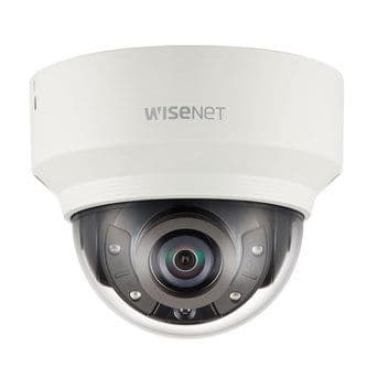 Wisenet X powered by Wisenet 5 network indoor vandal dome camera, 2MP, Full HD(1080p) @60fps, 4mm fixed lens (88.6 ), triple codec H.265/H.264/MJPEG with WiseStream II technology, 150dB WDR, USB port for easy installation, advanced video analytics and sound classification and business analytics and business analytics, high powered IR LEDs range of 98', true D/N, dual SD card, hallway view, HLC, defog detection, DIS, 12VDC/PoE, IK08