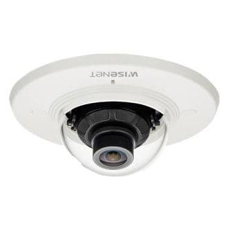 Wisenet X powered by Wisenet 5 network flush mount dome camera, 5MP @ 30fps, 3.7mm fixed lens (97.5 ), triple codec H.265/H.264/MJPEG with WiseStream II technology, 120dB WDR, USB port for easy installation, advanced video analytics and sound classification and business analytics, built-in Mic, magnetic cover, electronic D/N, SD card, hallway view, HLC, defog detection, DIS, PoE, (Black and white covers are optional)