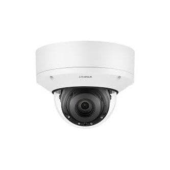 Wisenet X series Plus powered by Wisenet 5 IR network indoor vandal dome camera, modular structure, 5MP @ 30fps, motorized vari-focal lens 2.6x (3.6~9.4mm) (102.5 ~38.7 ), triple codec H.265/H.264/MJPEG with WiseStream II technology, 120dB WDR, USB port for easy installation, advanced video analytics, sound classification and business analytics, high powered IR LEDs range of 164', shock detection, audio playback, built-in mic, true D/N, dual SD card, hallway view, HLC, defog detection, DIS (Gyro), 12VDC/PoE, IP52, IK10, white color, ivory skin included, optional black skin cover