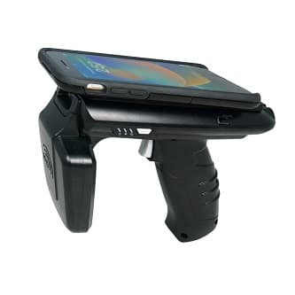 RP200 (No Barcode Scanner), Gun Grip is Also Battery, Cradle (USB-C), Charging Cable (USB-A to USB-C), Power Adapter (USB-A), Wrist Lanyard, Comm. Cable (USB-C to USB-C), Double Sided Tape.
