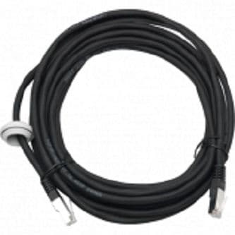 NETWORK CABLE WITH GASKET 5METUSE W/M11- - Shielded outdoor network cable with pre-mounted rubber gasket and male RJ45 connectors.