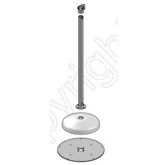 SPACEPOLE 1000MM SP2 FLOOR STAND WITH TABTILT, BLACK