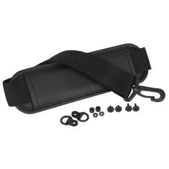 Non-Cancelable/Non-Returnable Shoulder strap kit including screws. Adjustable cross body strap with pad.