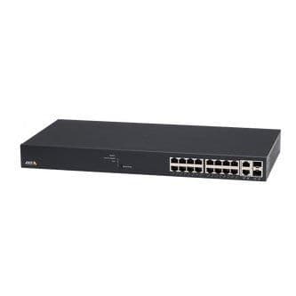 AXIS T8516 PoE+ NETWORK SWITCH - Power Over Ethernet Plus managed gigabit network switch, optimized for Axis network products. 2 SFP/RJ45 uplink ports and 16 Power Over Ethernet+ ports with 250W power supply. Built in DCHP server for plug-and-play camera setup. Easy system configuration for effective installation of Axis network products.