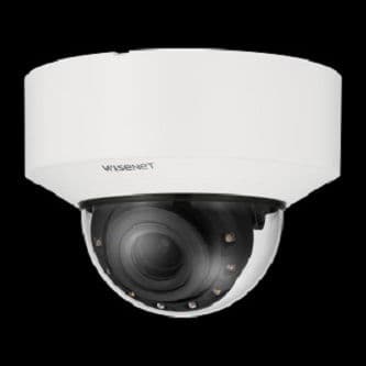 Powered by WN7, Indoor Network AI IR Dome Camera, 4K resolution @ 30FPS, 4.4~9.3mm(2.1x) (112.1 ~47.5 ) motorized varifocal lens, Triple codec (H.265/H.264/MJPEG), IR viewable length 40m (131.2ft), USB port for easy installation, Day & Night (ICR), extremeWDR (120dB), DIS with built-in Gyro sensor, Handover, Hard-coated dome bubble, Analytics events based on AI engine: Object detection(Person/Face/Vehicle/Licence plate), IVA (Virtual line/Area, Enter/Exit, Loitering, direction, intrusion), Analytics events : Defocus detection, Motion detection, Tampering, Fog detection, Audio detection, Sound classification, Shock detection, Appear/Disappear, IP52, IK08, Operating temperature: -10 C ~ 50 C(14 F ~ +122 F), Power: PoE/12VDC, Metal shielded RJ-45